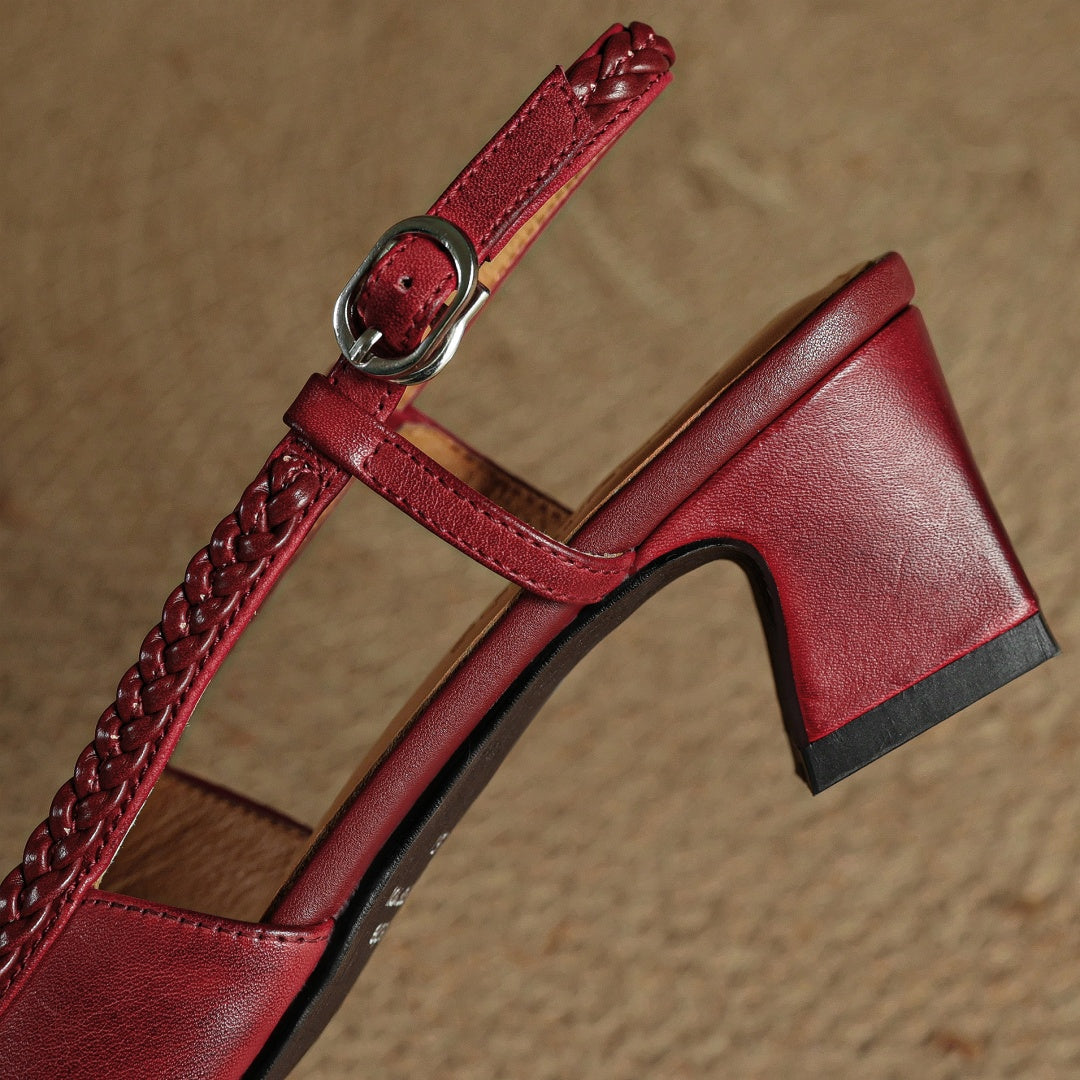 Soravina Leather Heels — Hopeforwho (view 7)