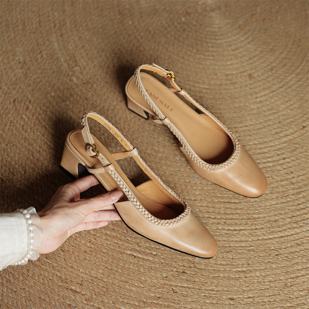 Soravina Leather Heels — Hopeforwho (view 11)