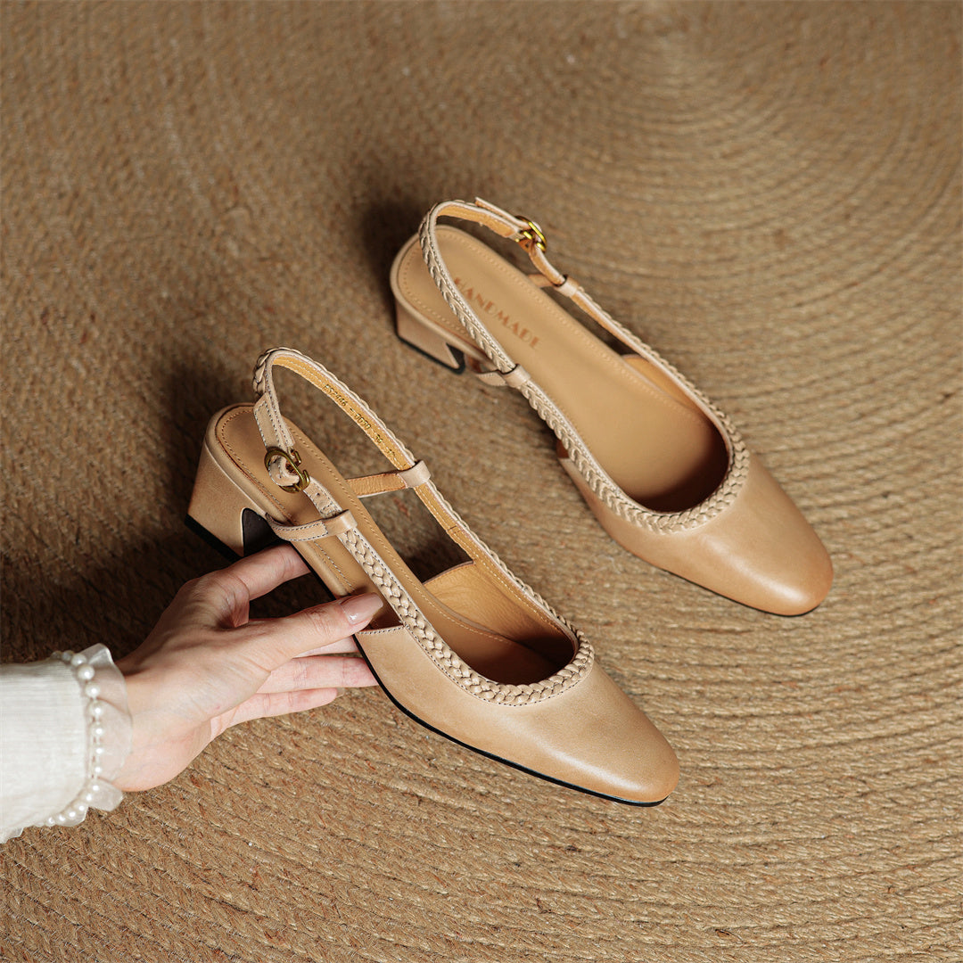 Soravina Leather Heels — Hopeforwho (view 11)