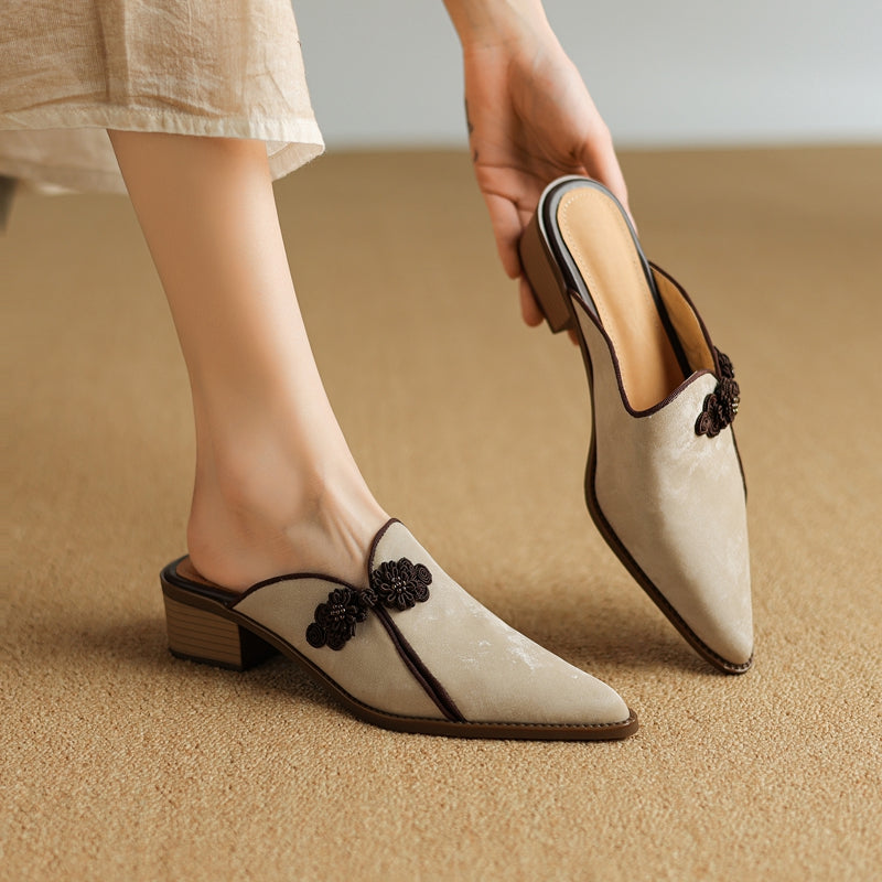 Lotus Suede Heels — Hopeforwho