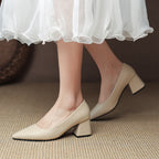 Orlena Leather Heels — Hopeforwho (view 8)