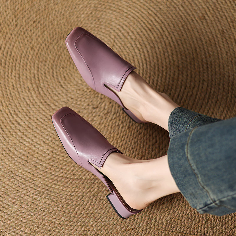 Bellesa Leather Mules — Hopeforwho (view 4)