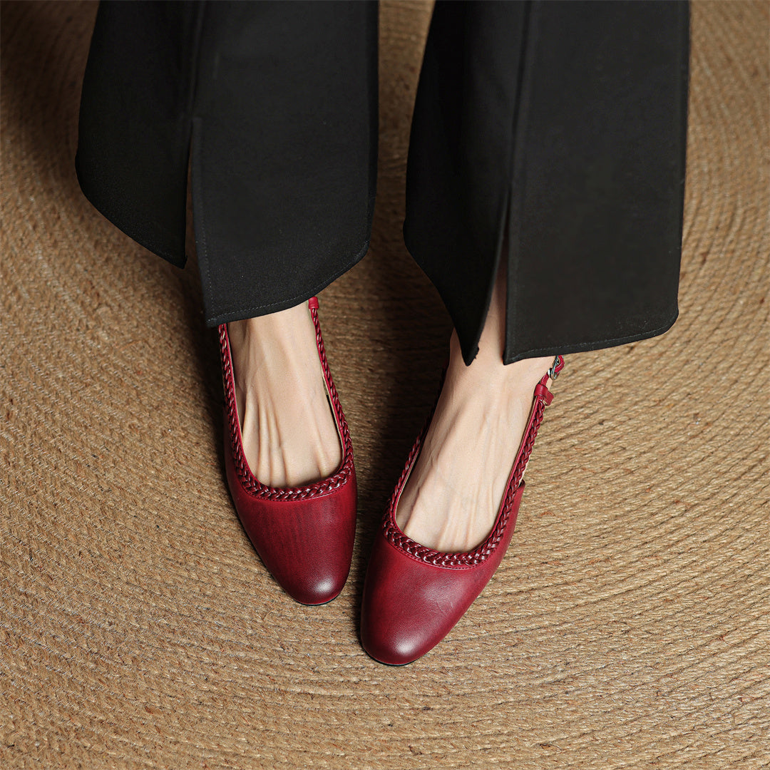 Soravina Leather Heels — Hopeforwho (view 3)