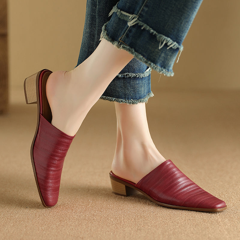Sorrento Genuine Leather Mules — Hopeforwho (view 2)