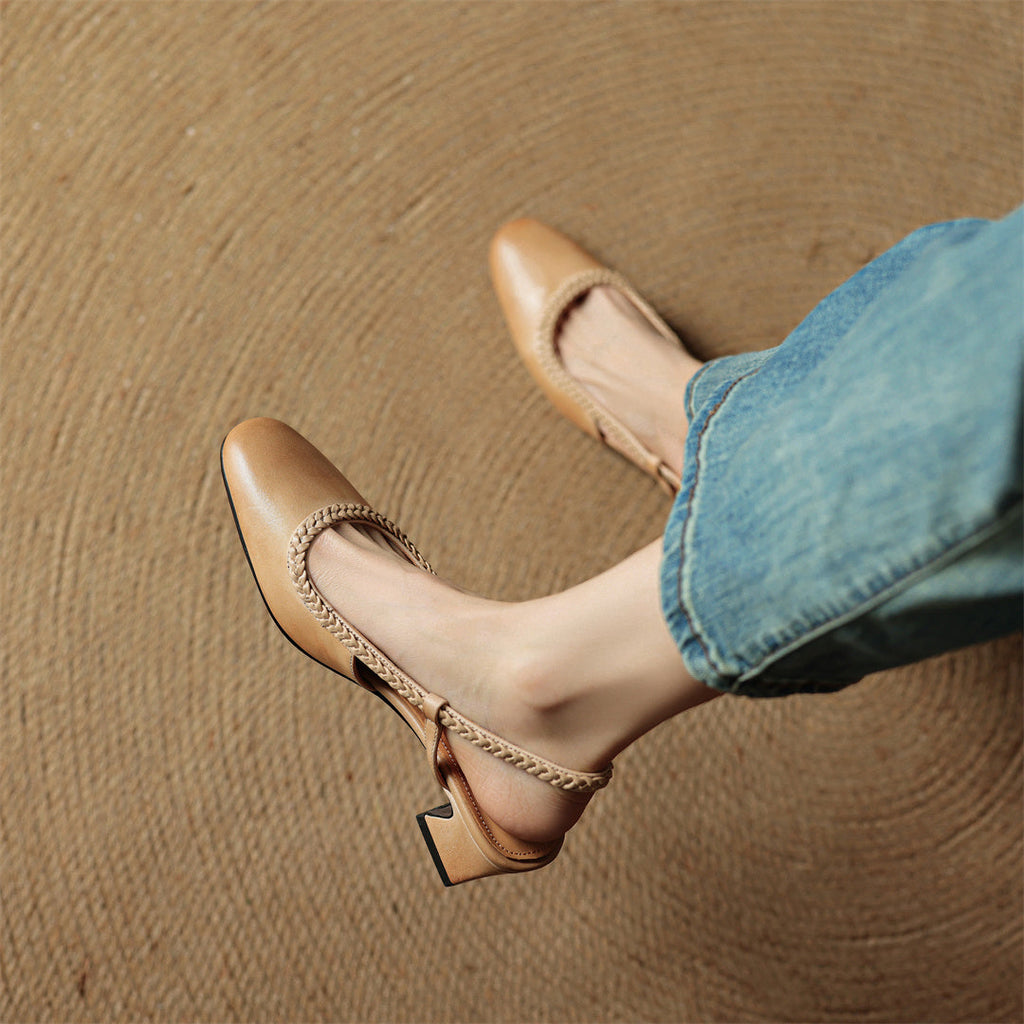 Soravina Leather Heels — Hopeforwho (view 10)