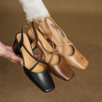 Blaire Leather Heels — Hopeforwho (view 12)