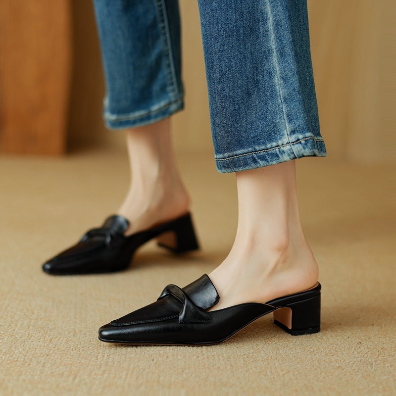 Victoria Leather Mules — Hopeforwho (view 10)