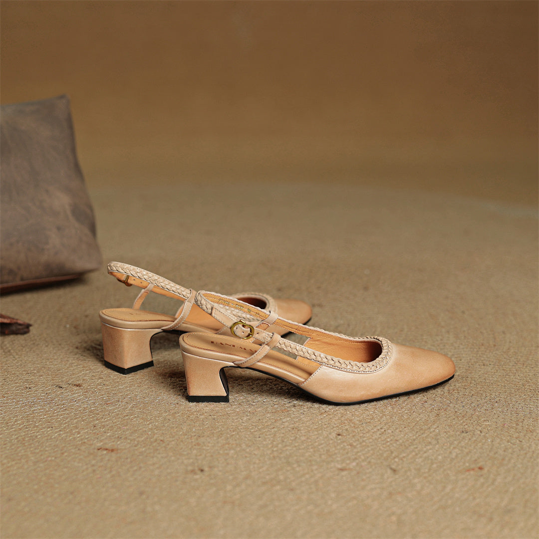Soravina Leather Heels — Hopeforwho (view 12)