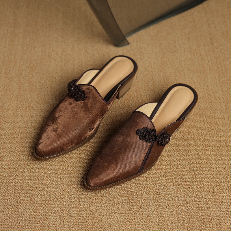 Lotus Suede Heels — Hopeforwho (view 8)
