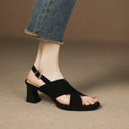 Nora Suede Heels — Hopeforwho (view 10)