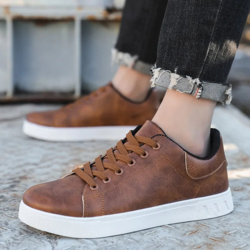 Bastien Leather Sneakers — Hopeforwho (view 5)