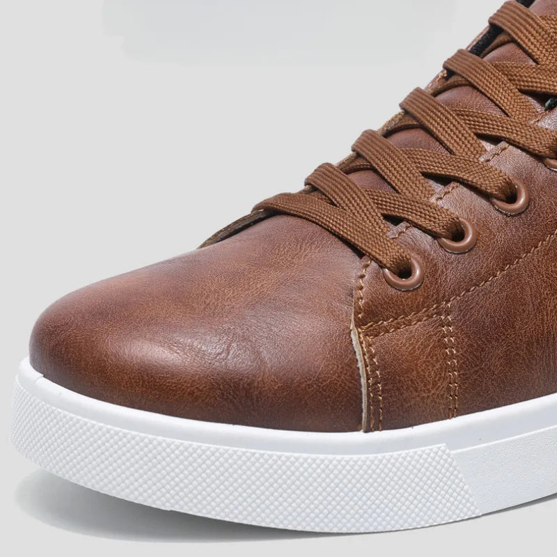 Bastien Leather Sneakers — Hopeforwho (view 2)