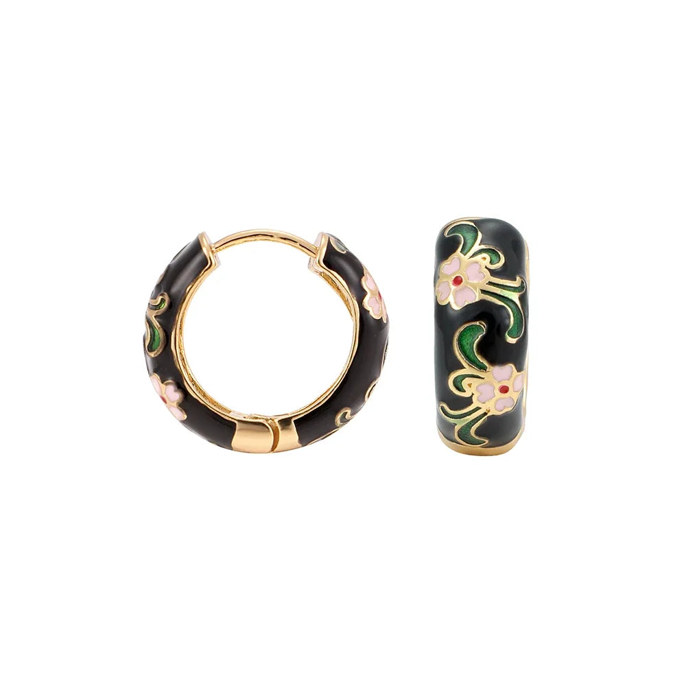 Leilani Floral Hoop Earrings — Hopeforwho (view 8)