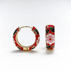 Leilani Floral Hoop Earrings — Hopeforwho (view 6)