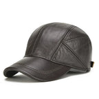 Leather Vintage Cap – Men's Adjustable Genuine Leather Hat | Verano — Hopeforwho (view 3)