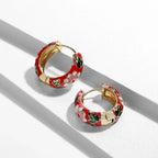 Leilani Floral Hoop Earrings — Hopeforwho (view 2)