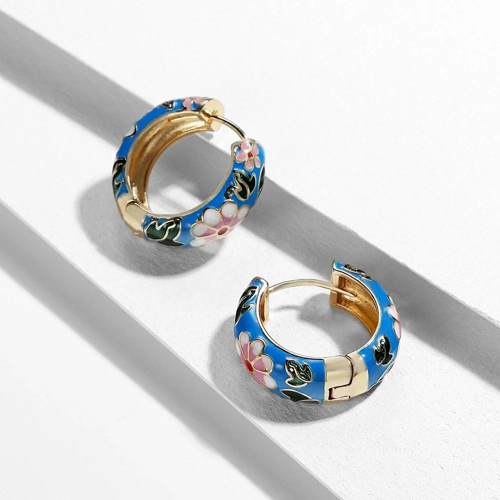 Leilani Floral Hoop Earrings — Hopeforwho