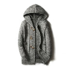 Hooded Cardigan – Men's Wool Blend Knit Sweater | Mason — Hopeforwho (view 3)