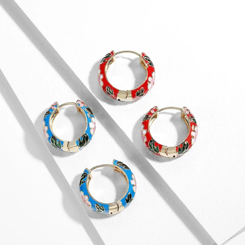 Leilani Floral Hoop Earrings — Hopeforwho (view 4)
