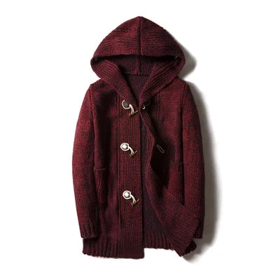 Hooded Cardigan – Men's Wool Blend Knit Sweater | Mason — Hopeforwho (view 6)