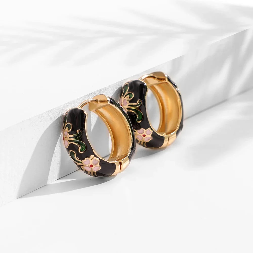 Leilani Floral Hoop Earrings — Hopeforwho (view 3)