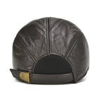 Leather Vintage Cap – Men's Adjustable Genuine Leather Hat | Verano — Hopeforwho (view 4)