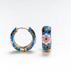 Leilani Floral Hoop Earrings — Hopeforwho (view 7)