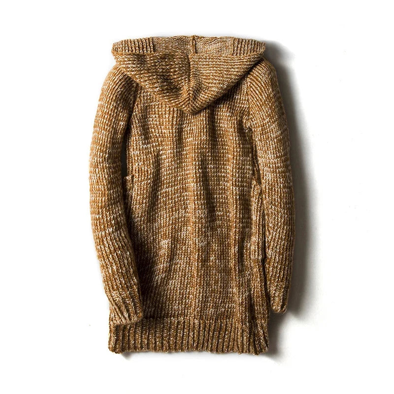 Hooded Cardigan – Men's Wool Blend Knit Sweater | Mason — Hopeforwho (view 5)
