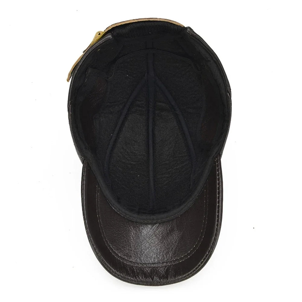 Leather Vintage Cap – Men's Adjustable Genuine Leather Hat | Verano — Hopeforwho (view 5)