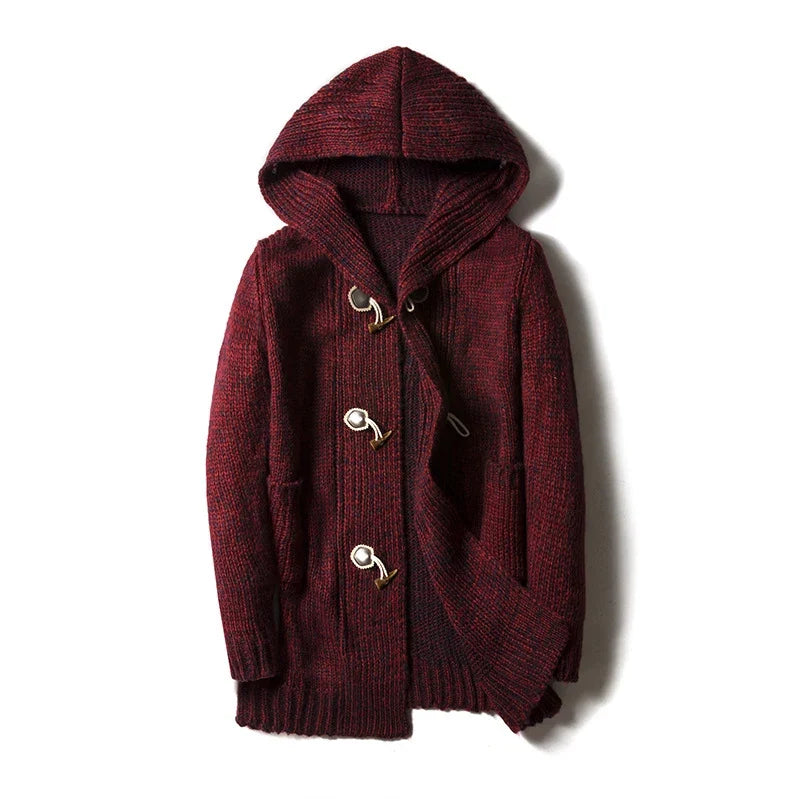 Hooded Cardigan – Men's Wool Blend Knit Sweater | Mason — Hopeforwho