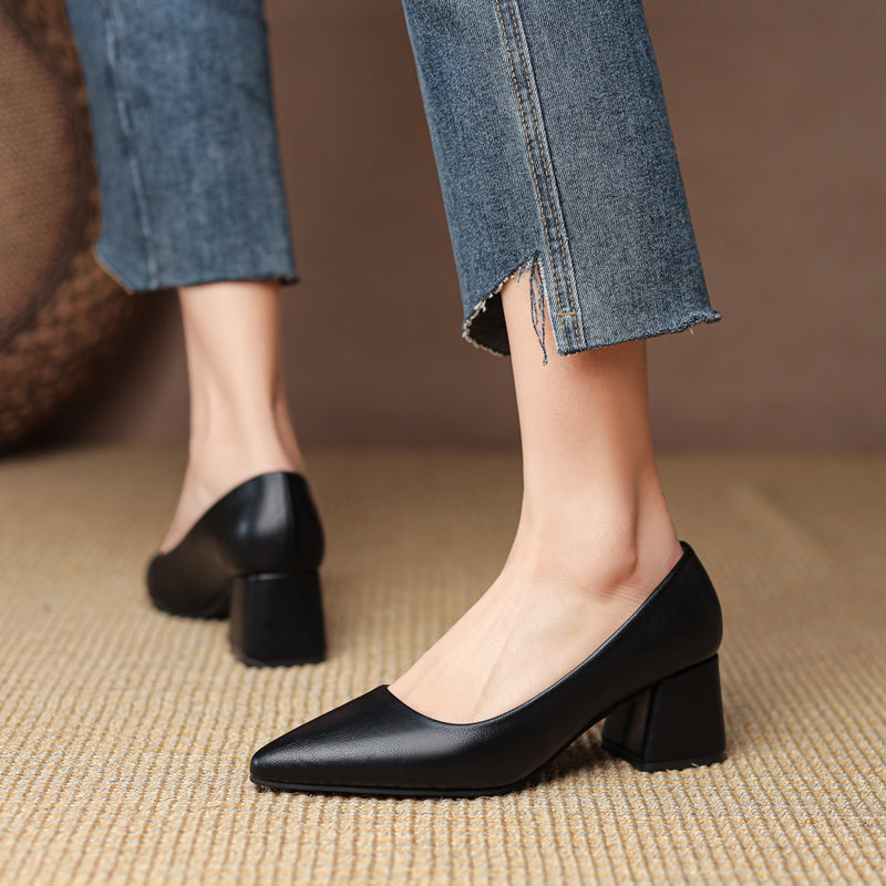 Orlena Leather Heels — Hopeforwho (view 6)