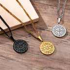 Steel Compass Necklace — Hopeforwho (view 7)