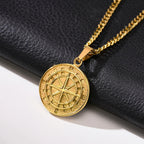 Steel Compass Necklace — Hopeforwho (view 3)