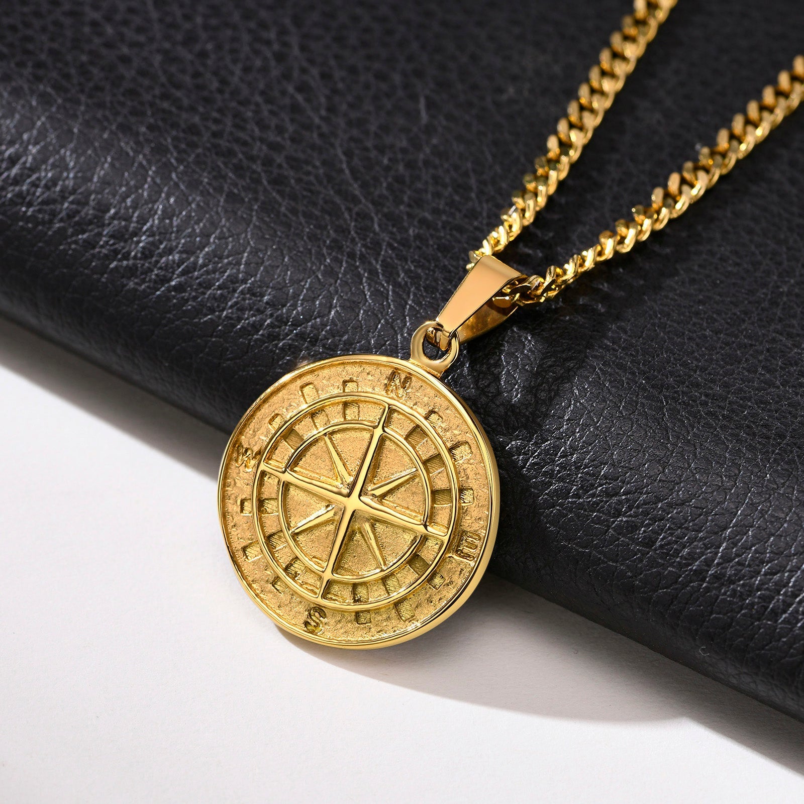 Steel Compass Necklace — Hopeforwho (view 3)