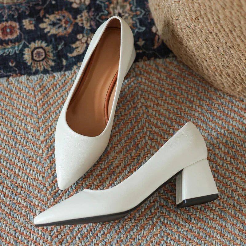 Orlena Leather Heels — Hopeforwho (view 2)