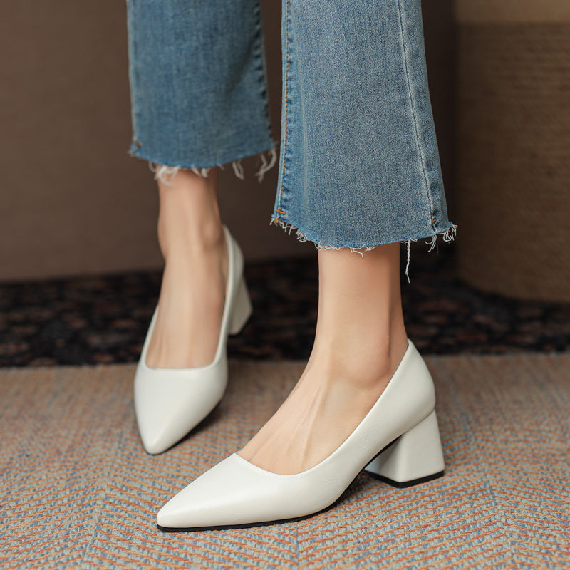 Orlena Leather Heels — Hopeforwho (view 3)