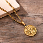 Steel Compass Necklace — Hopeforwho (view 2)