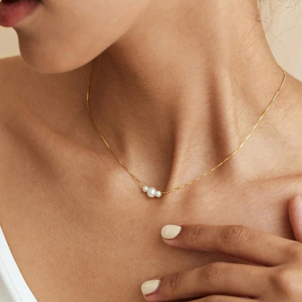 Roselle Pearl Necklace — Hopeforwho (view 9)