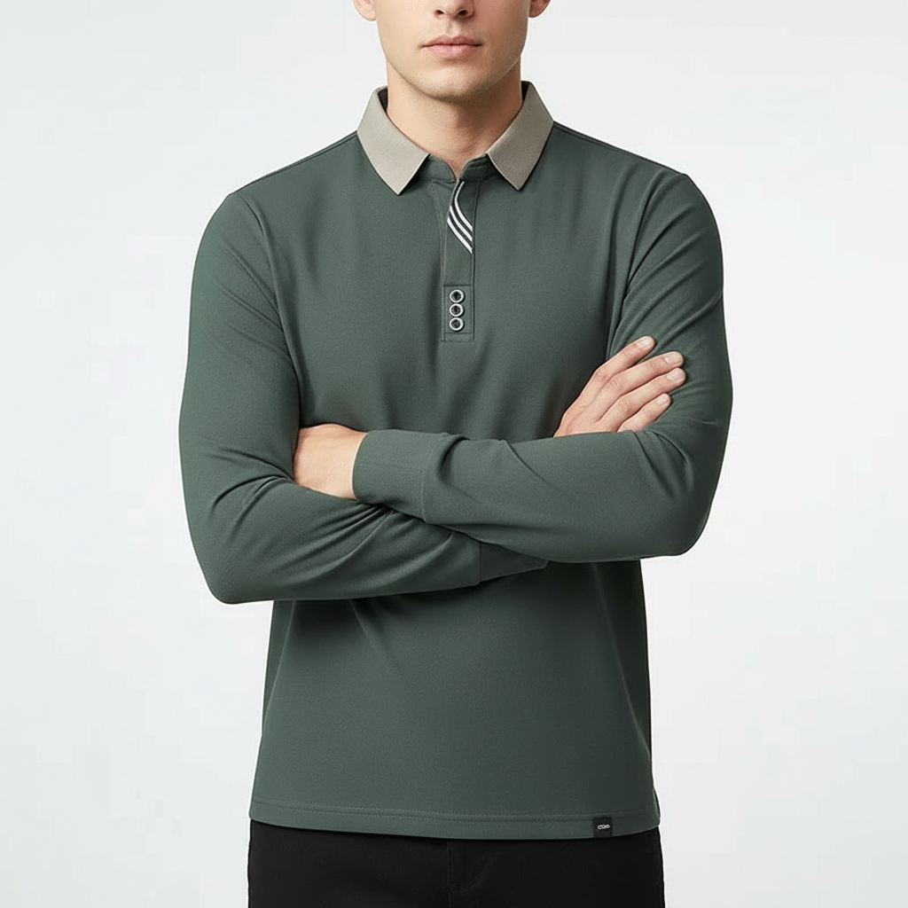 Portofino Long-Sleeve Polo Shirt — Hopeforwho (view 3)