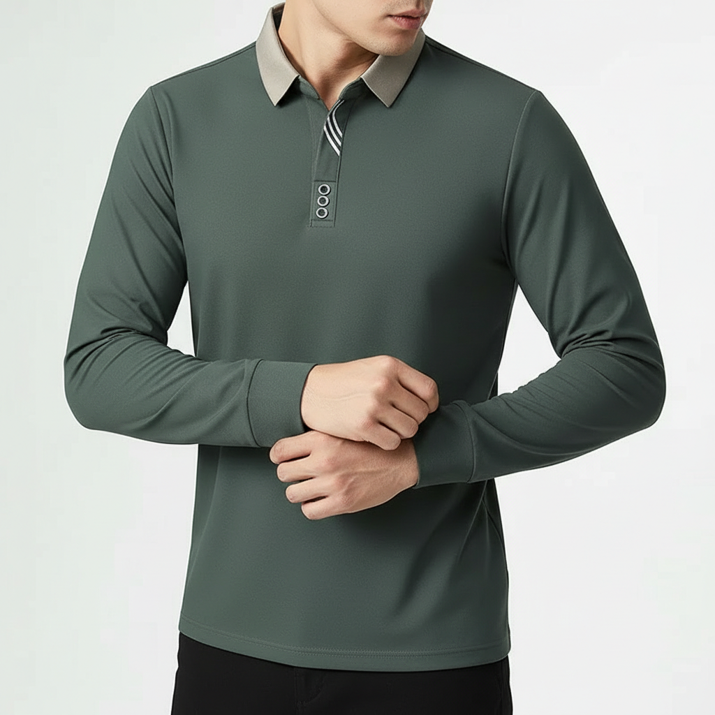 Portofino Long-Sleeve Polo Shirt — Hopeforwho (view 4)