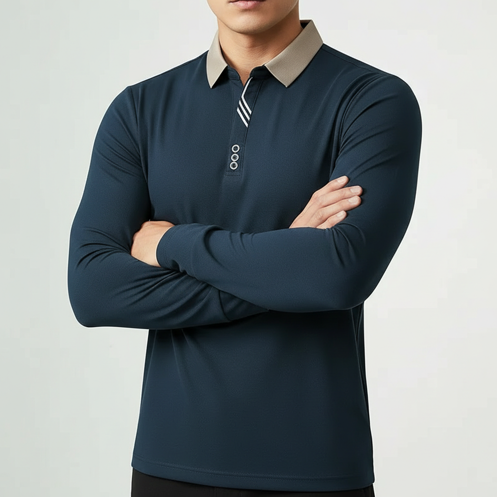 Portofino Long-Sleeve Polo Shirt — Hopeforwho (view 7)