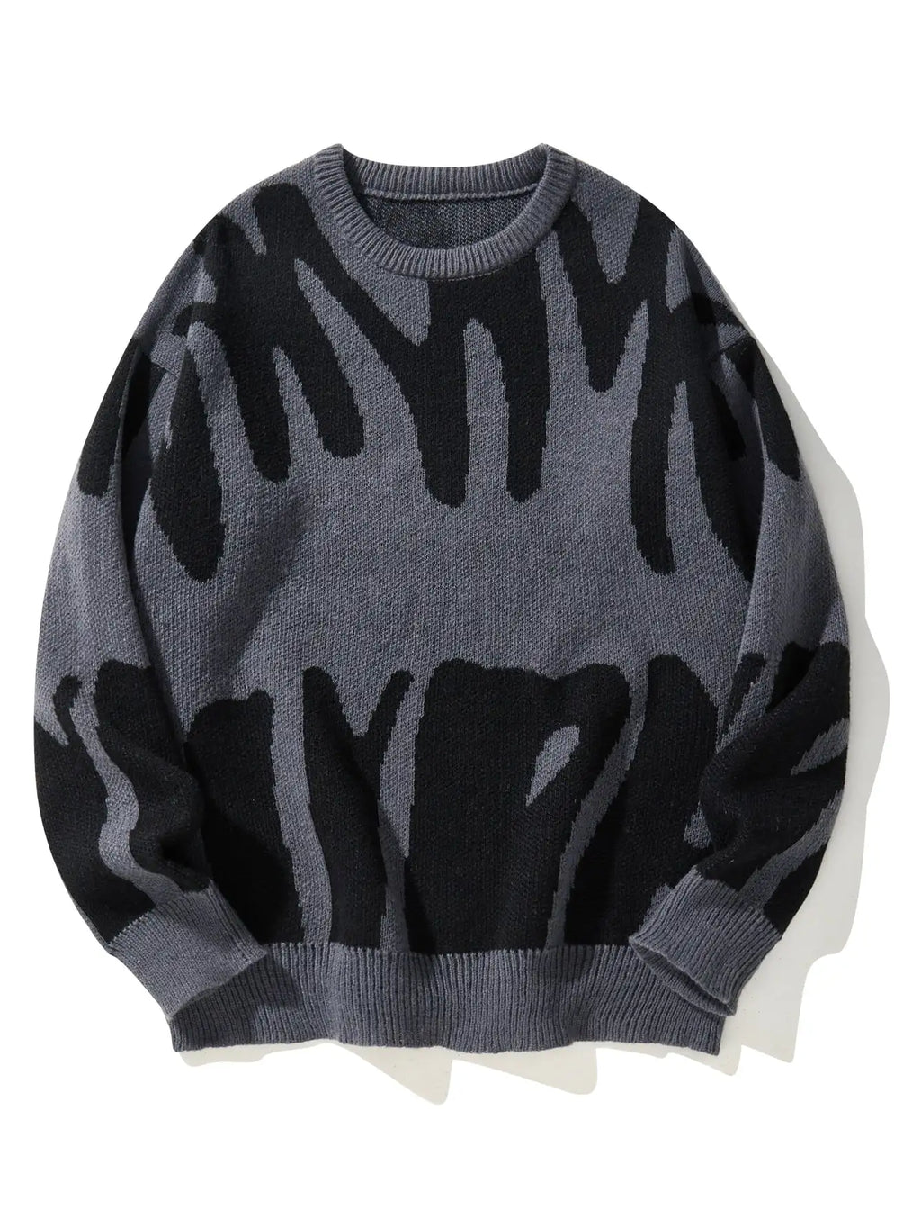 Abstract Wool Pullover Sweater – Men's Oversized Knit | Garen — Hopeforwho