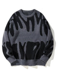 Abstract Wool Pullover Sweater – Men's Oversized Knit | Garen — Hopeforwho