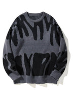 Abstract Wool Pullover Sweater – Men's Oversized Knit | Garen — Hopeforwho