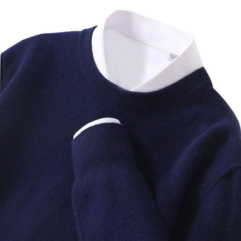 Cashmere Blend Sweater – Men's Soft Knit Pullover | Verano — Hopeforwho (view 5)