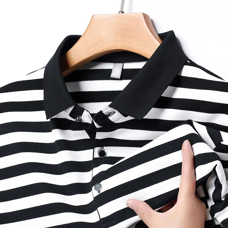 Broughton Striped Cotton Polo — Hopeforwho (view 12)
