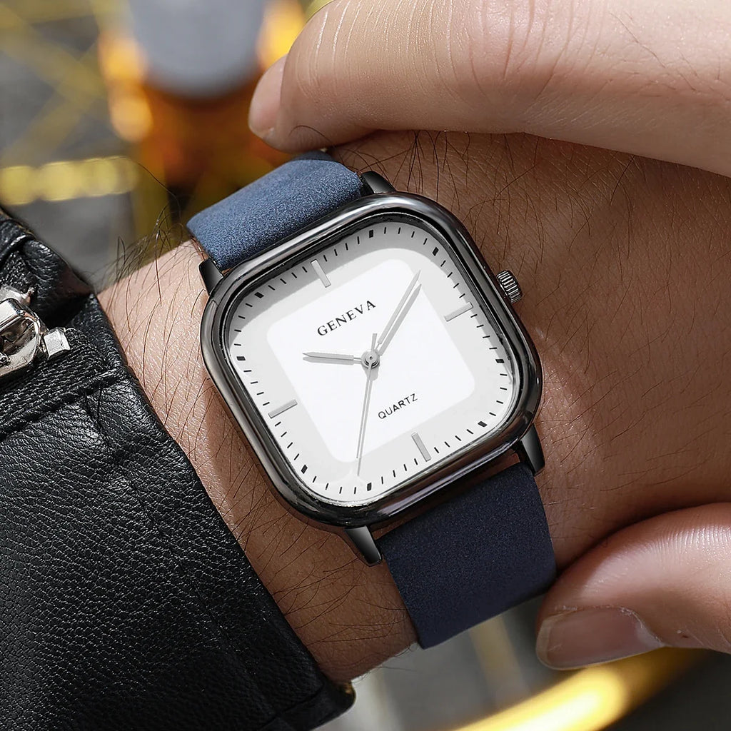 Geneva Square Dial Watch — Hopeforwho (view 3)
