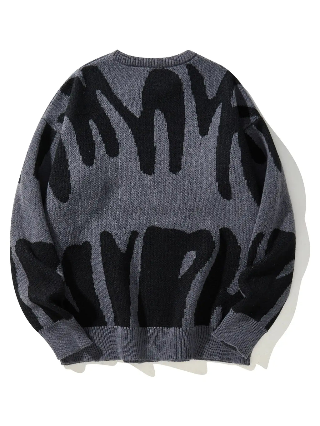 Abstract Wool Pullover Sweater – Men's Oversized Knit | Garen — Hopeforwho (view 3)