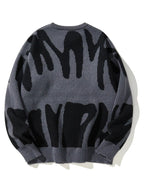 Abstract Wool Pullover Sweater – Men's Oversized Knit | Garen — Hopeforwho (view 3)