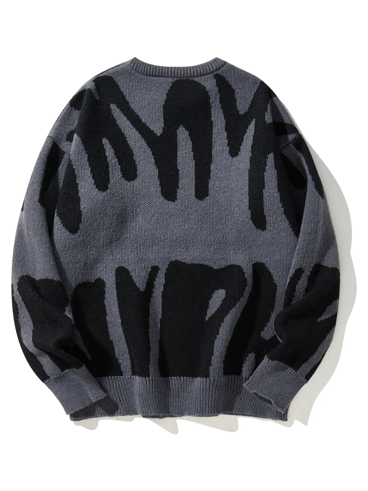 Abstract Wool Pullover Sweater – Men's Oversized Knit | Garen — Hopeforwho (view 3)